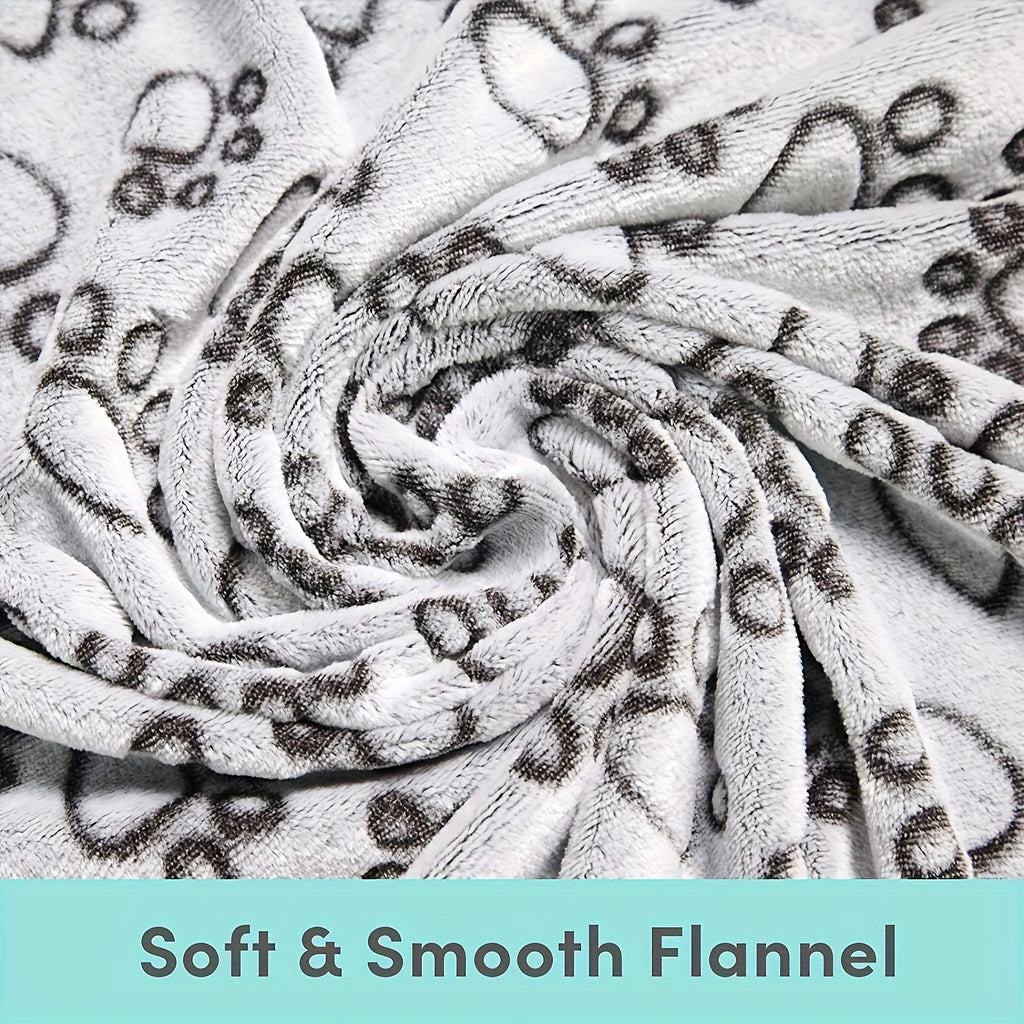 Soft Fluffy Cute Cartoon Pattern Pet Blanket