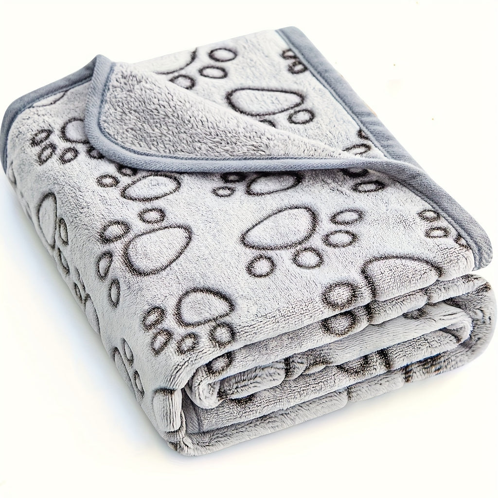 Soft Fluffy Cute Cartoon Pattern Pet Blanket
