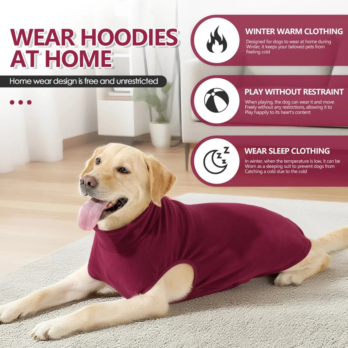 Ultra-Soft Solid Color Dog Sweater | Lightweight Comfort Stretch Fleece